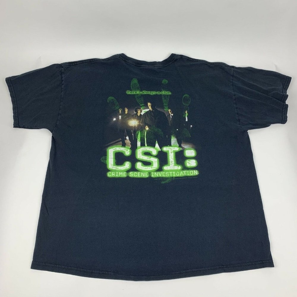 Vintage 2001 CSI Crime Scene Investigation TV Show Faded T-Shirt Men’s Size 2XL